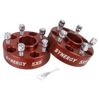 Thumbnail for Synergy Jeep Hub Centric Wheel Spacers 5x4.5-1.50in Width 1/2-20 UNF Stud Size