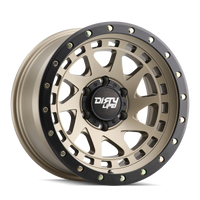 Thumbnail for Dirty Life 9311 Enigma Pro 17x9/6x135 BP/-12mm Offset/87.1mm Hub Satin Gold Wheel - Beadlock