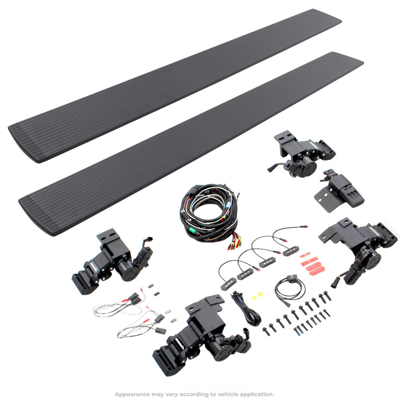 RealTruck 22-24 Toyota Tundra DC 4dr VoltStep Electric Running Board Kit (No Drill) - Tex. Blk