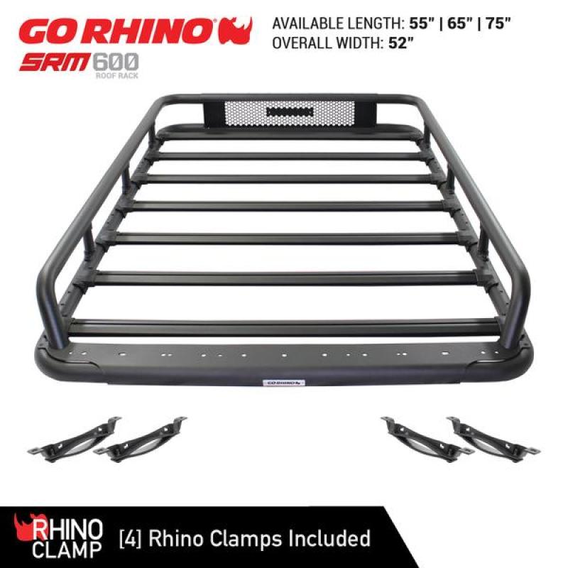 Go Rhino SRM 600 Basket Style Roof Rack 55in. - Tex. Blk