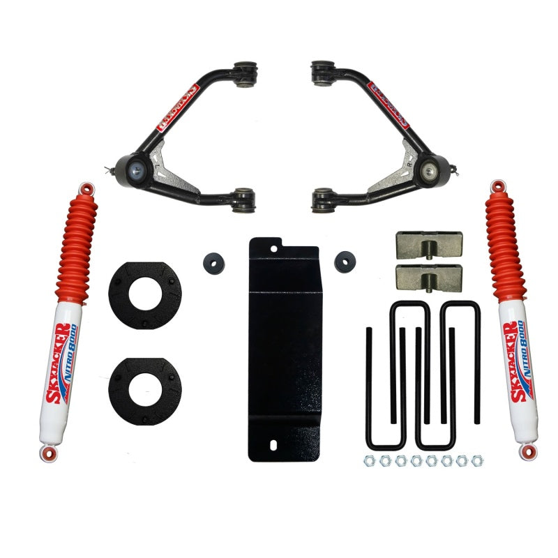 Skyjacker 2014-2016 GM 1500 4WD (w/Alum or Steel UCA) 3.5-4in UCA Lift Kit w/Rear Nitro 8000 Shocks