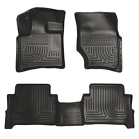 Thumbnail for Husky Liners 07-14 Audi Q7 Weatherbeater Black Front & 2nd Seat Floor Liners