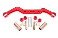 Thumbnail for BMR 79-93 Ford Mustang Transmission Crossmember TH350/PG/700R4/C4/C6/AOD/4L60 - Red