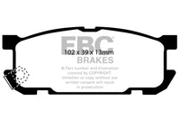 Thumbnail for EBC 01-03 Mazda Miata MX5 1.8 (Sports Suspension) Yellowstuff Rear Brake Pads