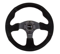 Thumbnail for NRG Reinforced Steering Wheel (320mm) Suede w/Black Stitch