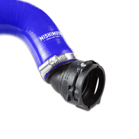 Thumbnail for Mishimoto 15+ Ford Mustang GT Blue Silicone Upper Radiator Hose