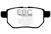 Thumbnail for EBC 11+ Lexus CT200h 1.8 Hybrid Greenstuff Rear Brake Pads