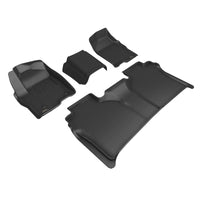 Thumbnail for 3D Maxpider 19-23 Gmc Sierra Crew Cab Kagu Floor Mat- Black R1 R2