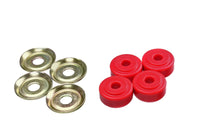 Thumbnail for Energy Suspension Red Shock Tower Bushing Set 7/8in Nipple 3/8in ID 1-1/4in OD