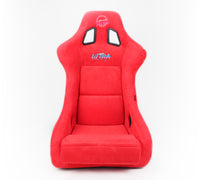 Thumbnail for NRG FRP Bucket Seat ULTRA Edition - Large (Red Alcantara/Gold Glitter Back)