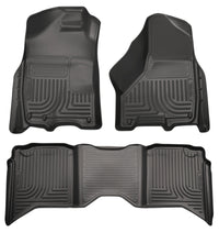 Thumbnail for Husky Liners 2012 Dodge Ram 1500/2500 Crew Cab WeatherBeater Combo Black Floor Liners