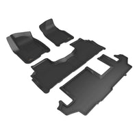 Thumbnail for 3D Maxpider 21-23 Chevrolet Suburban Kagu Floor Mat- Black R1 R2 R3