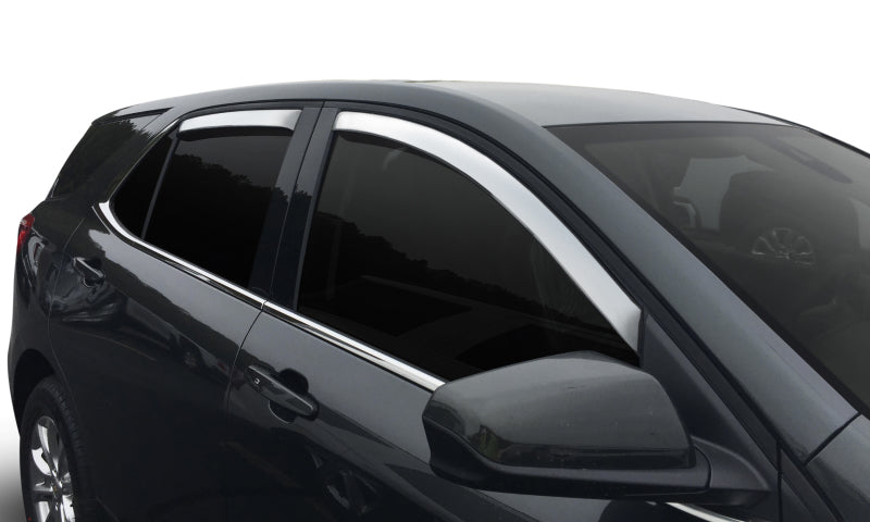 AVS 15-22 Ford Edge Ventvisor Front & Rear Window Deflectors 4pc - Chrome