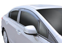 Thumbnail for AVS 12-15 Honda Civic Ventvisor Outside Mount Window Deflectors 4pc - Smoke