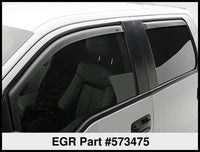 Thumbnail for EGR 15+ Ford F150 Super Cab In-Channel Window Visors - Set of 4 - Matte (573475)