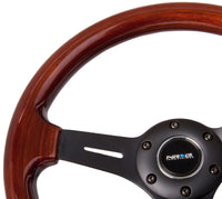 Thumbnail for NRG Classic Wood Grain Steering Wheel (330mm) Wood Grain w/Matte Black 3-Spoke Center