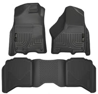 Thumbnail for Husky Liners 2012 Dodge Ram 1500/2500 Crew Cab WeatherBeater Combo Black Floor Liners