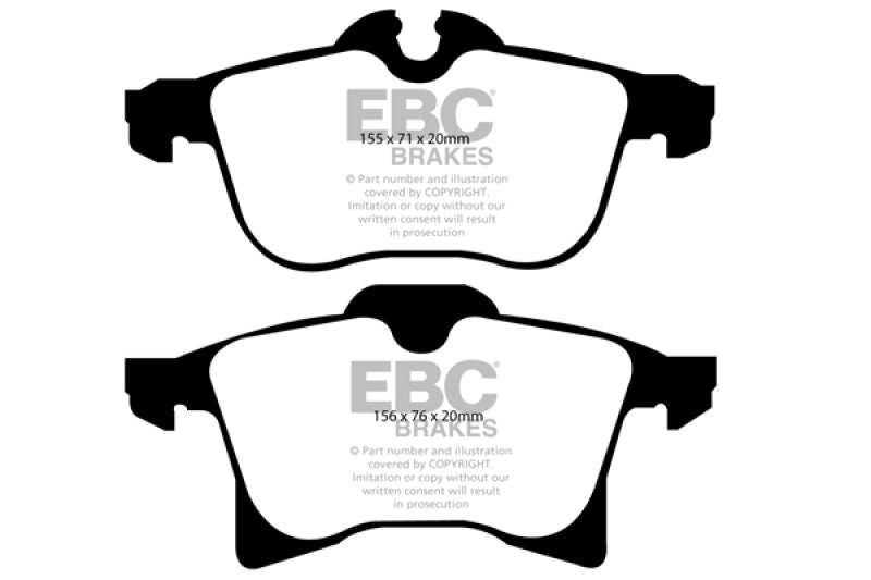 EBC 08-09 Saturn Astra 1.8 Greenstuff Front Brake Pads