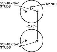 Thumbnail for Firestone Ride-Rite Replacement Air Helper Spring Rear 267C 1.5 (W217607671)