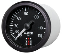 Thumbnail for Autometer Stack Instruments 52mm 50-115 Celsius 3/8 BSPT (M) Mechanical Water Temp Gauge - Black