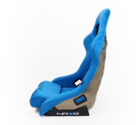 Thumbnail for NRG FRP Bucket Seat ULTRA Edition - Large (Blue Alcantara/Gold Glitter Back)