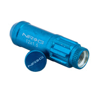 Thumbnail for NRG 700 Series M12 X 1.5 Steel Lug Nut w/Dust Cap Cover Set 21 Pc w/Locks & Lock Socket - Blue