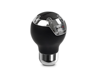 Thumbnail for Momo GTR2 Shift Knob - Black Leather, Chrome Insert