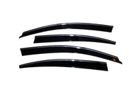 Thumbnail for AVS 09-15 Nissan Maxima Ventvisor Low Profile Deflectors 4pc - Smoke w/Chrome Trim