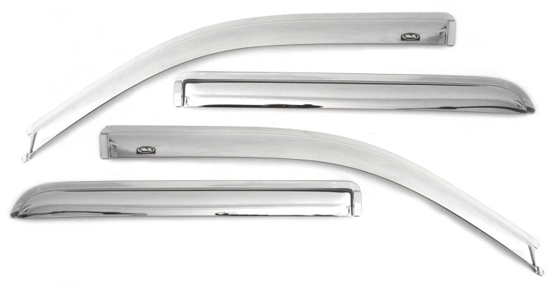 AVS 09-15 Honda Pilot Ventvisor Outside Mount Front & Rear Window Deflectors 4pc - Chrome