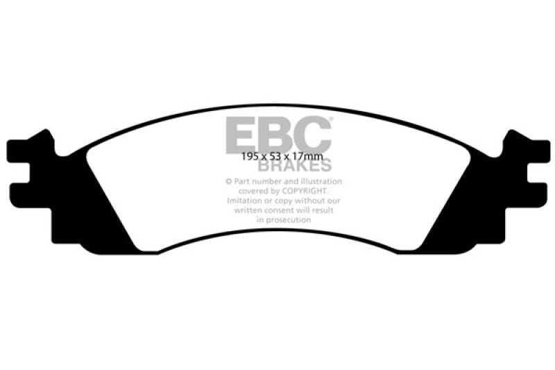 EBC 10-12 Ford Taurus 3.5 Twin Turbo SHO Greenstuff Front Brake Pads