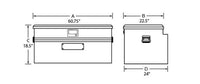 Thumbnail for Tradesman Aluminum Flush Mount Truck Tool Box Full/Wide (60in.) - Brite