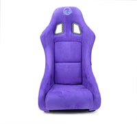 Thumbnail for NRG FRP Bucket Seat PRISMA Edition w/ Pearlized Back Purple Alcantara - Medium