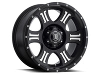 Thumbnail for ICON Shield 17x8.5 6x5.5 0mm Offset 4.75in BS 106.1mm Bore Satin Black/Machined Wheel