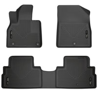 Thumbnail for Husky Liners 20-22 Hyundai Palisade Weatherbeater Black Front & 2nd Seat Floor Liners