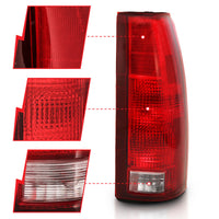 Thumbnail for ANZO 1988-1999 Chevy C1500 Taillight Red/Clear Lens w/ Circuit Board(OE Replacement)