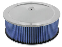 Thumbnail for aFe MagnumFLOW Air Filters Round Racing P5R A/F Chrome Assy 14x5: Blk/Blue E/M