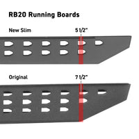 Thumbnail for Go Rhino RB20 Slim Running Boards 57in. Cab Length - Bedliner Coating (No Drill/Mounting Brkt Req.)
