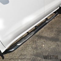 Thumbnail for Westin 2019 Chevrolet Silverado/Sierra 1500 Crew Cab E-Series 3 Nerf Step Bars - Black