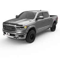 Thumbnail for EGR 2019 Dodge Ram 1500 Quad Cab SlimLine In-Channel WindowVisors Set of 4 - Dark Smoke