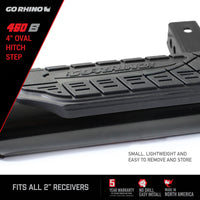 Thumbnail for Go Rhino 4in Oval Hitch Step - Black