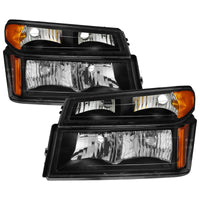 Thumbnail for Xtune Chevy Colorado 04-12 OEM Headlights w/ Bumper Lights Black HD-JH-CCOL04-SET-BK