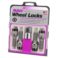 Thumbnail for McGard Wheel Lock Bolt Set - 4pk. (Radius Seat) M14X1.5 / 19mm Hex / 35.4mm Shank Length - Black