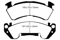 Thumbnail for EBC 92-96 Chevrolet Caprice 4.3 Police Greenstuff Front Brake Pads