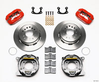 Thumbnail for Wilwood Forged Dynalite P/S Park Brake Kit Red Small Ford 2.66in Offset