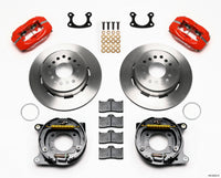 Thumbnail for Wilwood Forged Dynalite P/S Park Brake Kit Red Small Ford 2.50in Offset