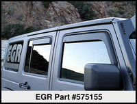 Thumbnail for EGR 07-13 Jeep Wrangler JK In-Channel Window Visors - Set of 4 - Matte (575155)