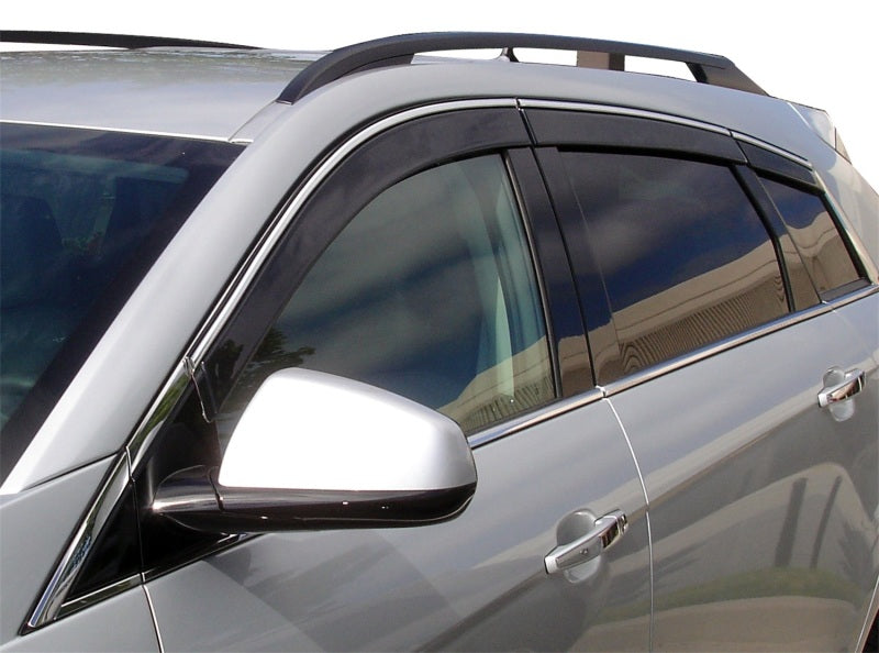 AVS 10-17 Cadillac SRX Ventvisor Low Profile Deflectors 6pc - Smoke w/Chrome Trim