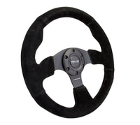 Thumbnail for NRG Reinforced Steering Wheel (320mm) Suede w/Black Stitch