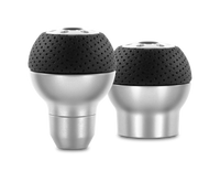 Thumbnail for Momo Race Shift Knob - Aluminum, Black Airleather Insert