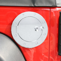 Thumbnail for Rugged Ridge 07-18 Jeep Wrangler JK Stainless Steel Locking Gas Cap Door